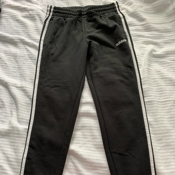 black and white adidas jogging pants - Picture 1 of 2